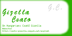 gizella csato business card