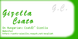 gizella csato business card